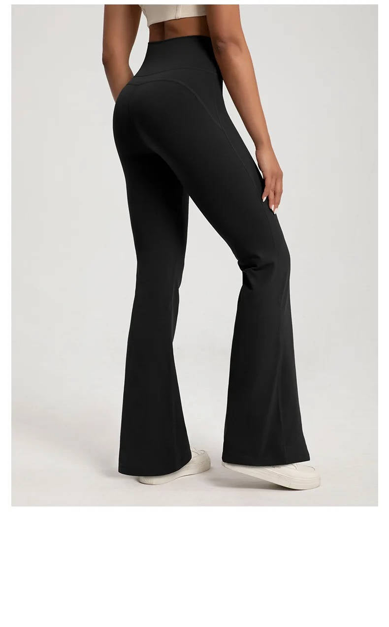 Leggings Taille Haute Évasés Confortables Idéals Pour Yoga Déplacements Sans Glissade