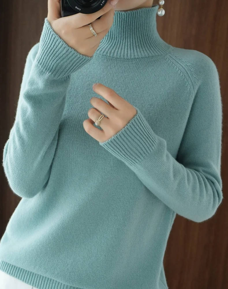 Pull Col Roulé En Cachemire Pour Femme Doux Léger Et Chaleureux Polyvalent Pour Tenues Décontractées Et Élevées