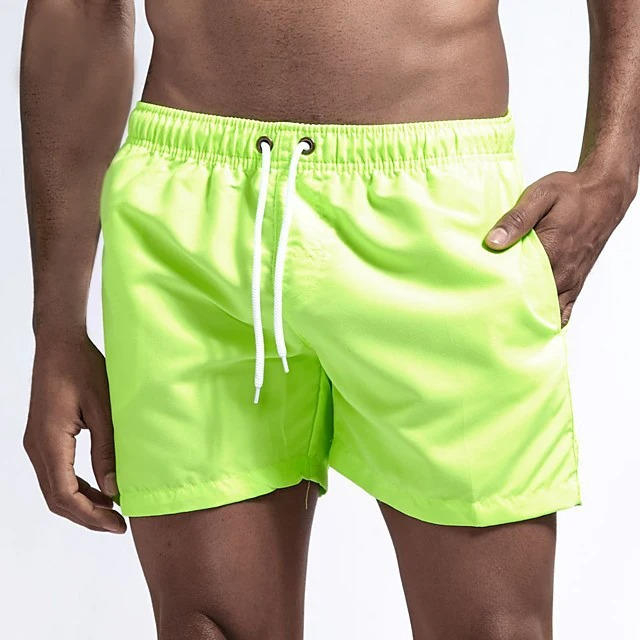Amawinc Maillot De Bain Homme Séchage Rapide Gris Short De Bain Avec Cordon Confort Pour Plage Piscine