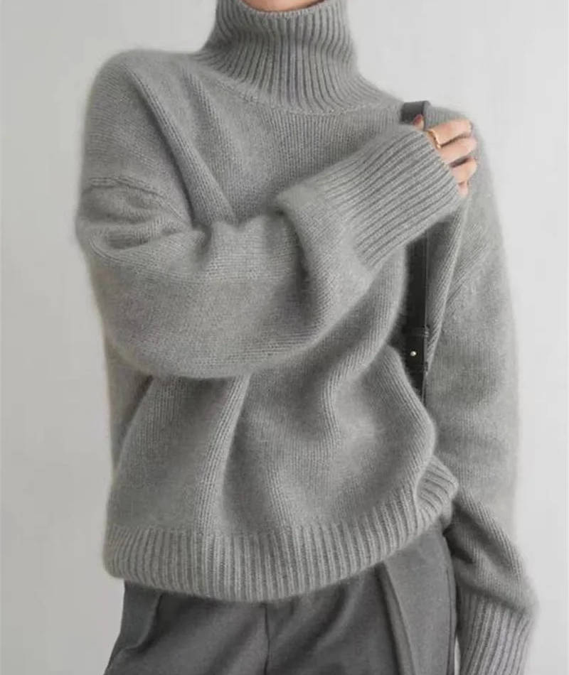 Pull Col Roulé Femme En Cachemire Amawinc Luxe Doux Chaud Pour Un Style Intemporel Et Confort Absolu