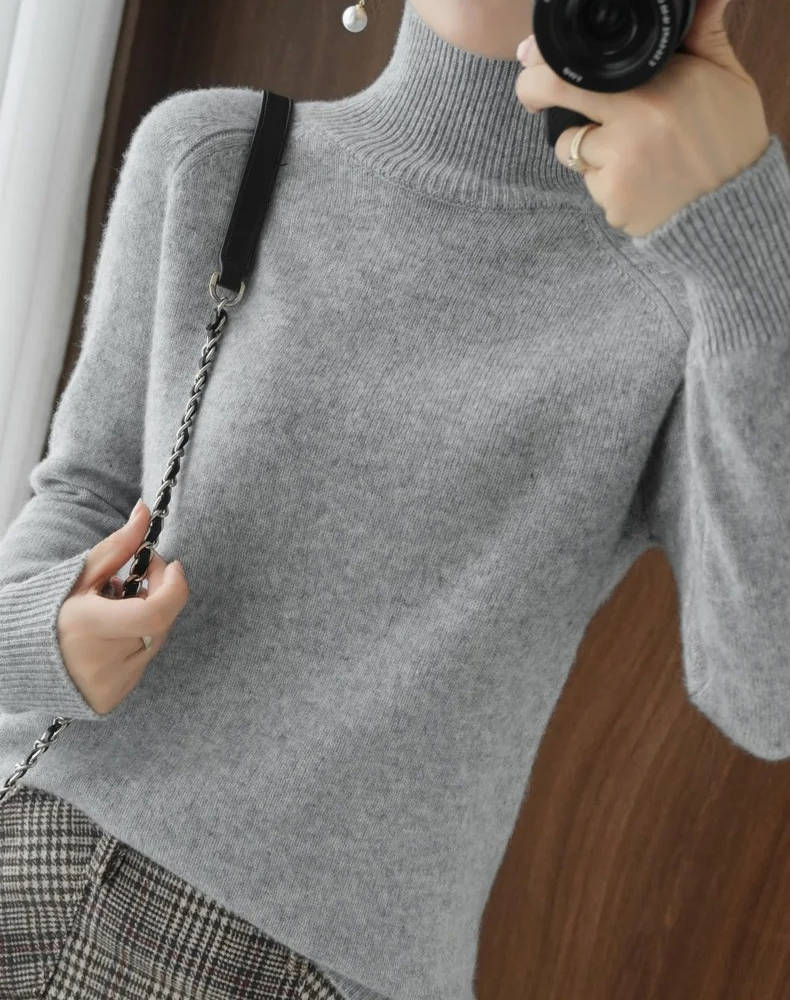 Pull Col Roulé En Cachemire Pour Femme Doux Léger Et Chaleureux Polyvalent Pour Tenues Décontractées Et Élevées