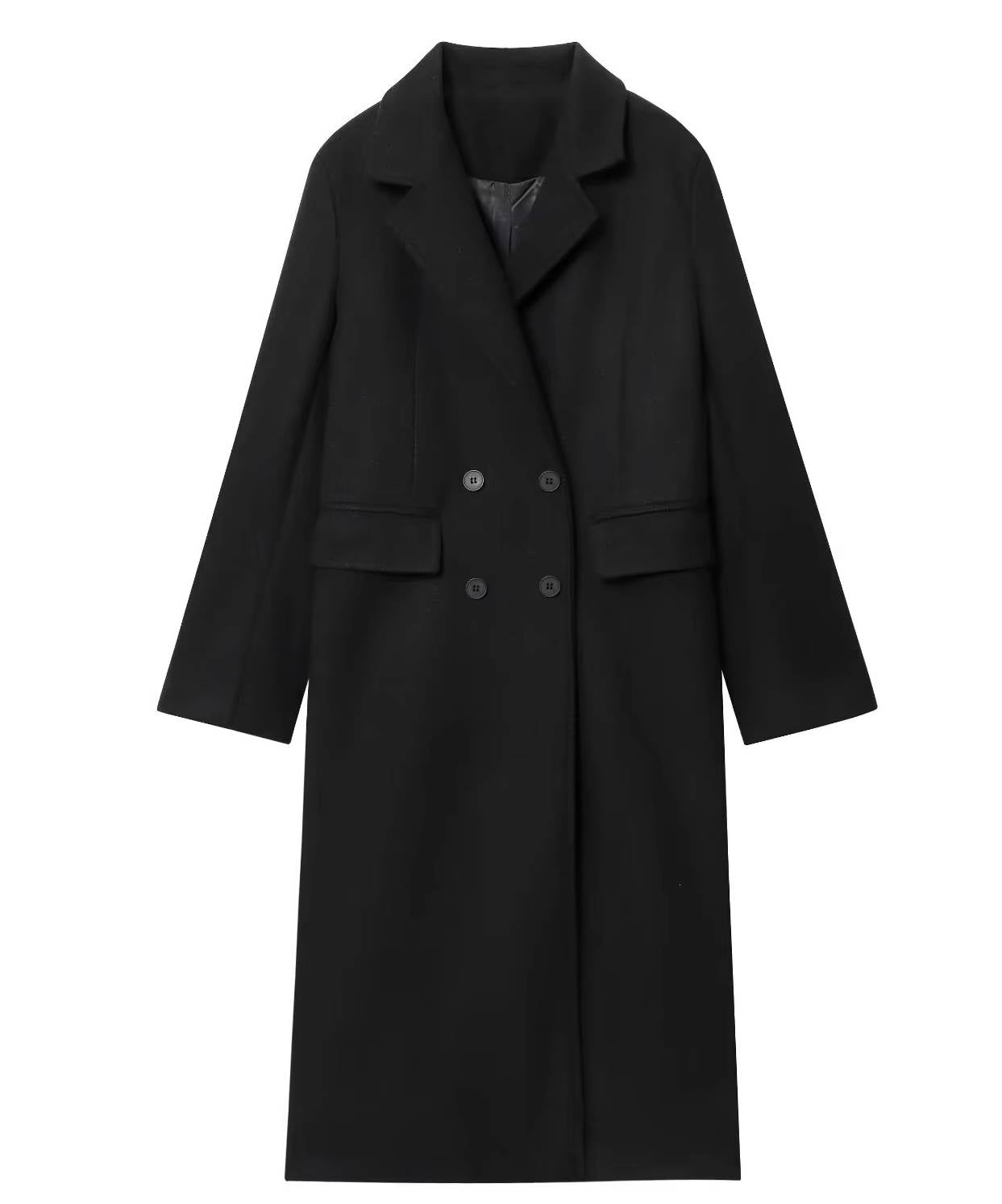Manteau Long Femme À Double Boutonnage Amawinc Élégant Et Chaud Pour Hiver Charmant