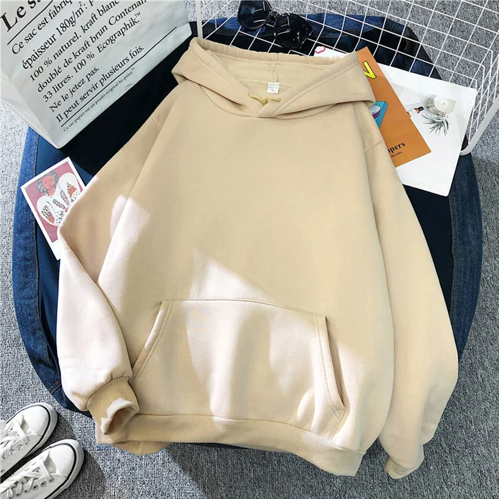 Pull À Capuche Femme Coupe Oversized Molleton Doux Poche Kangourou Poignets Côtes