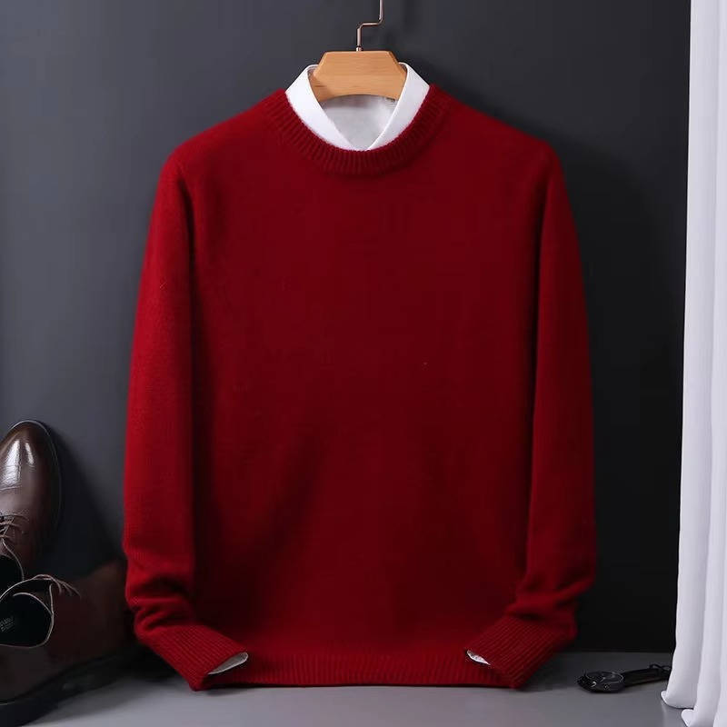 Amawinc Pull Homme Bleu Clair Col Montant Factice Détail Maille Confortable Pour Tous Les Jours