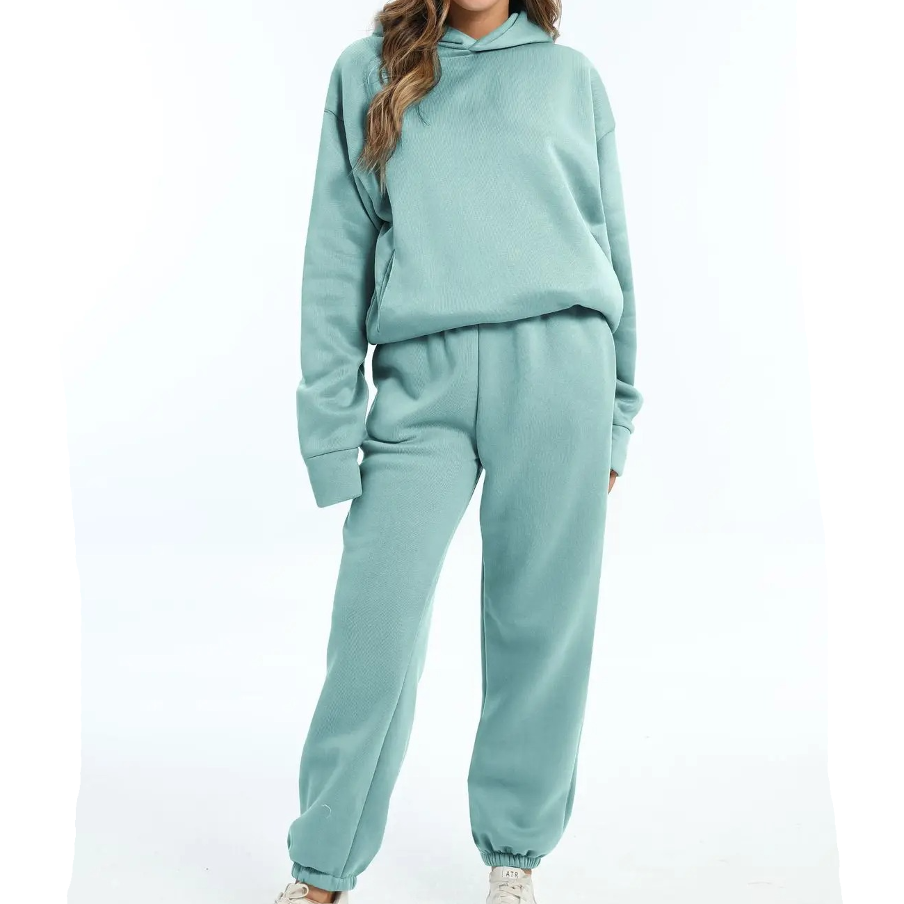 Ensemble Jogger Oversize Pour Femme Deux Pièces Avec Hoodie Confort Durable Et Silhouette Élégante Amawinc