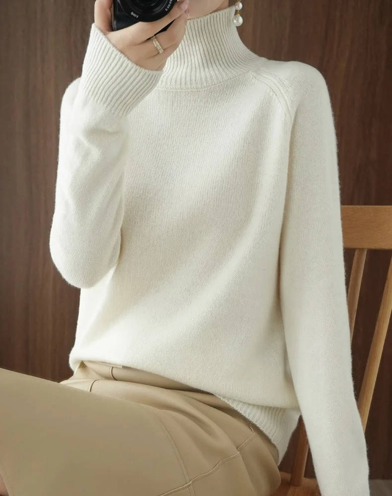 Pull Col Roulé En Cachemire Pour Femme Doux Léger Et Chaleureux Polyvalent Pour Tenues Décontractées Et Élevées