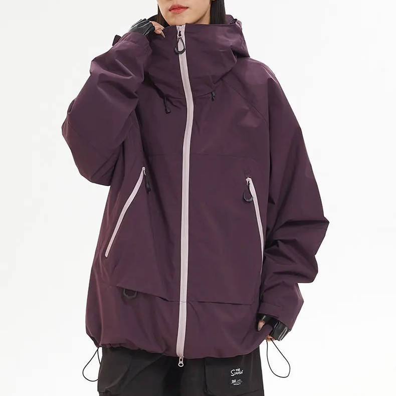 Veste De Randonnée Homme Imperméable Avec Capuche Et Poches Zippées Sur Le Devant