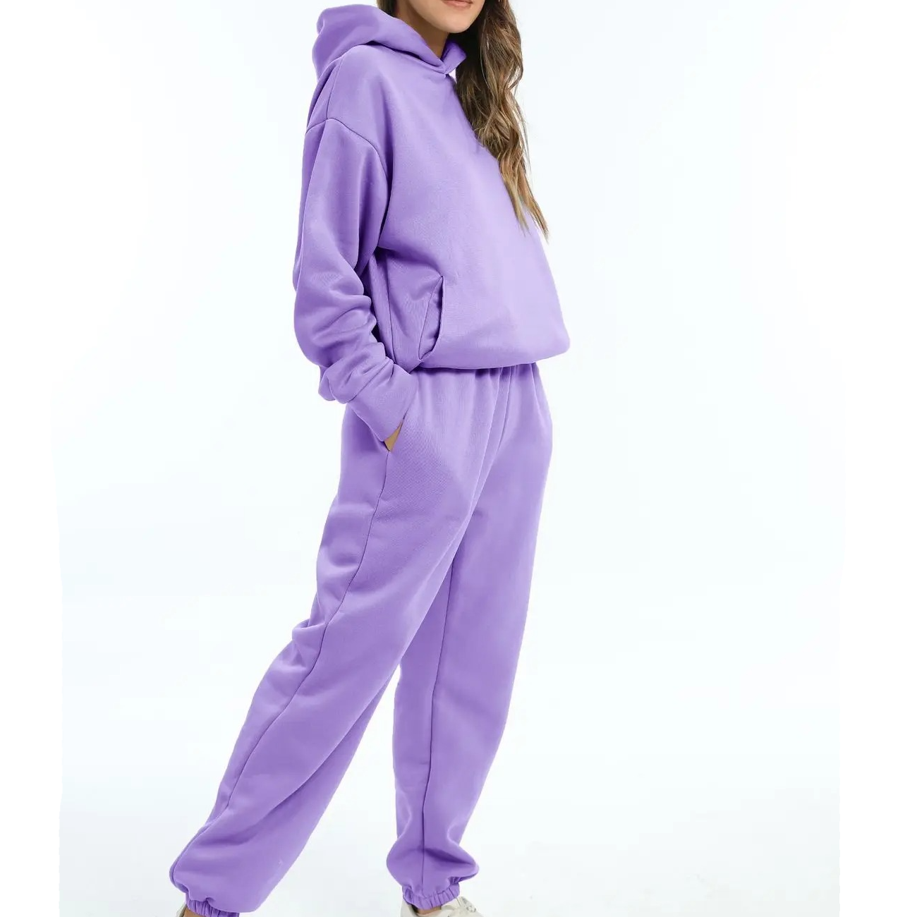 Ensemble Jogger Oversize Pour Femme Deux Pièces Avec Hoodie Confort Durable Et Silhouette Élégante Amawinc