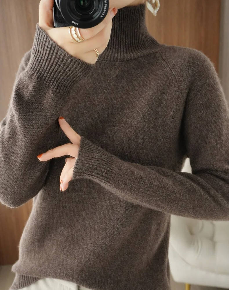Pull Col Roulé En Cachemire Pour Femme Doux Léger Et Chaleureux Polyvalent Pour Tenues Décontractées Et Élevées