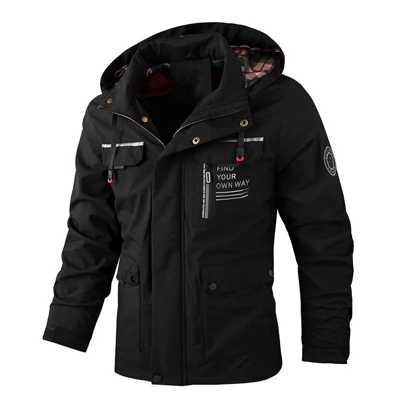 Veste D'Hiver Légère Pour Homme Avec Poches Amawinc Polyester Résistante Au Vent Pour Confort Toute La Journée