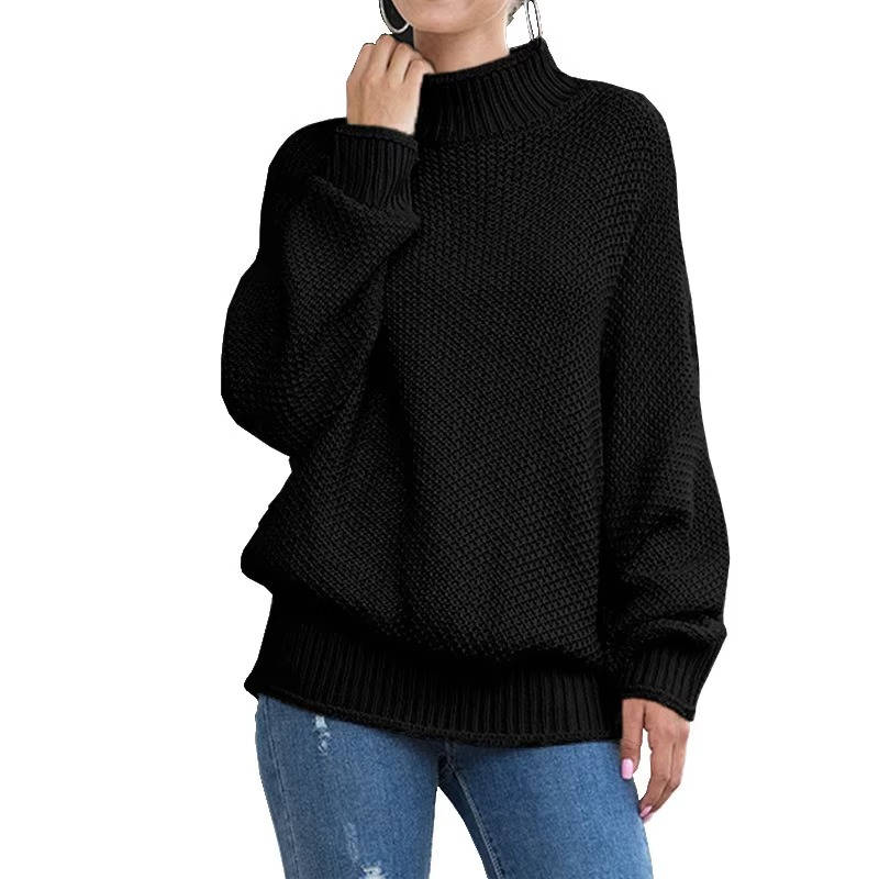Pull En Maille Pour Femme Col Roulé Confortable Et Décontracté Pour Le Quotidien