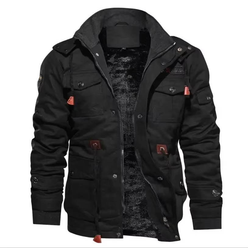 Amawinc Veste Tactique Pour Homme Hiver Avec Doublure Chaude Et Poches Cargo Robustes