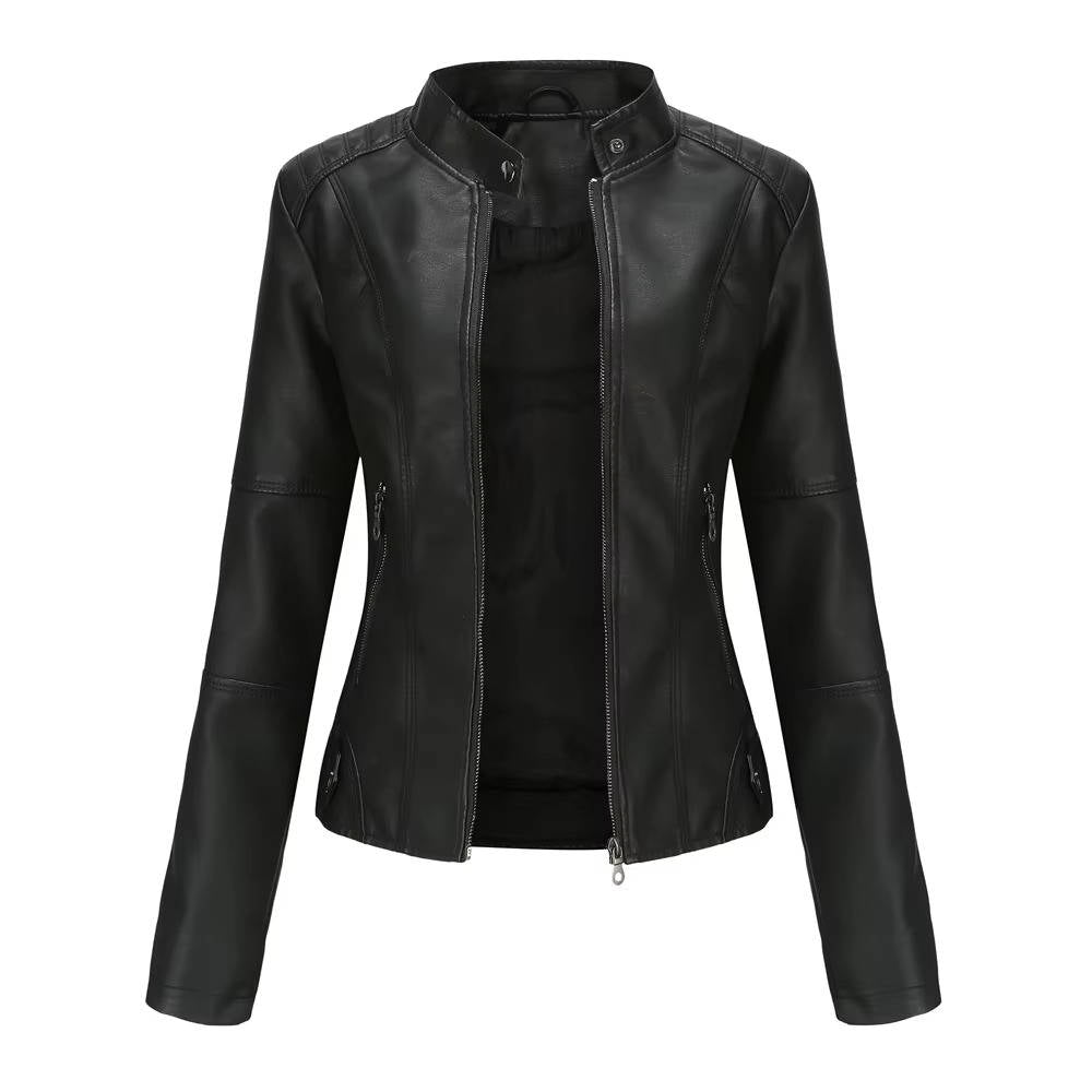 Veste En Cuir Femme Coupe Slim Fit Confortable Et Élégante Pour Le Quotidien Urbain Moderne