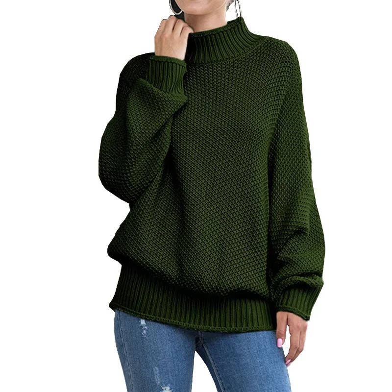 Pull En Maille Pour Femme Col Roulé Confortable Et Décontracté Pour Le Quotidien