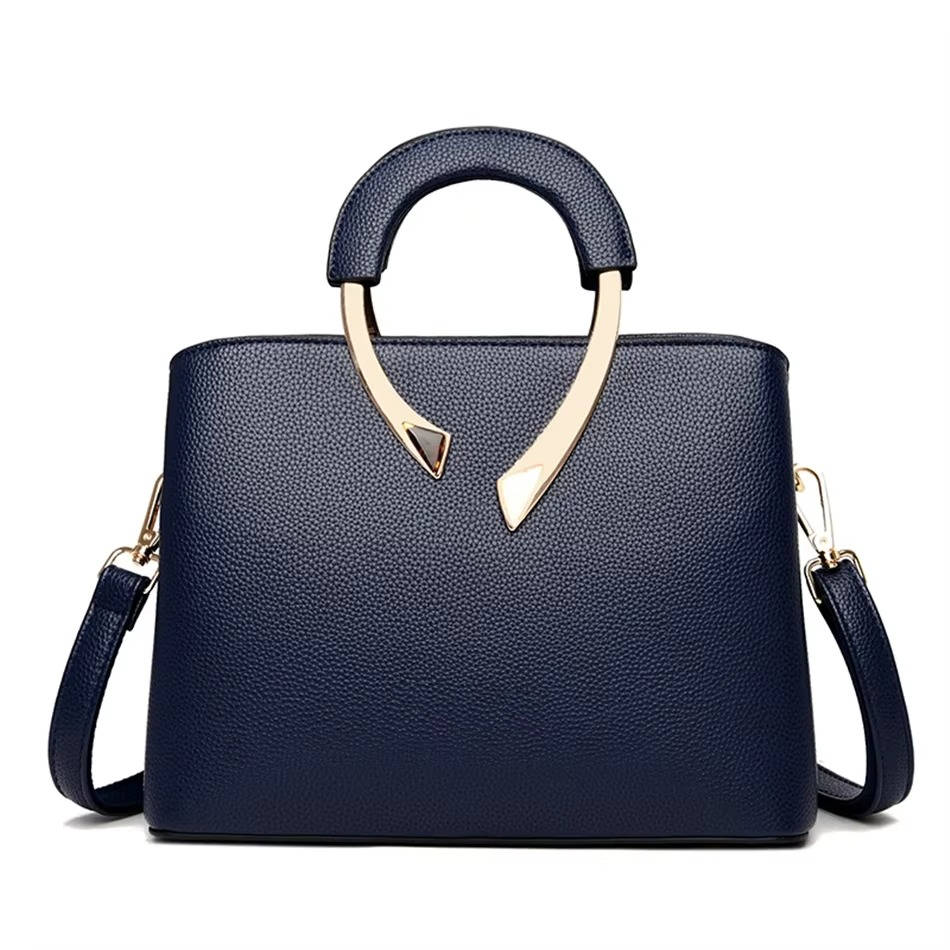 Amawinc Sac À Main En Cuir Grainé Synthétique Avec Poignée Métal Doré Poli Structure Élégante Pour Quotidien