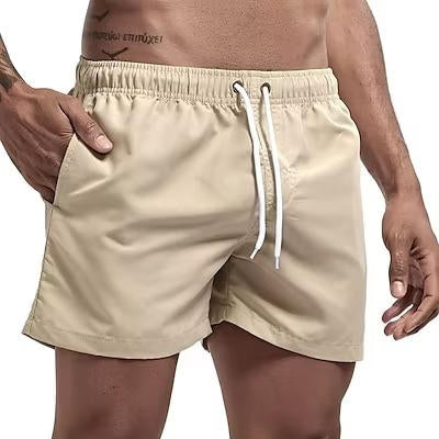 Amawinc Maillot De Bain Homme Séchage Rapide Gris Short De Bain Avec Cordon Confort Pour Plage Piscine