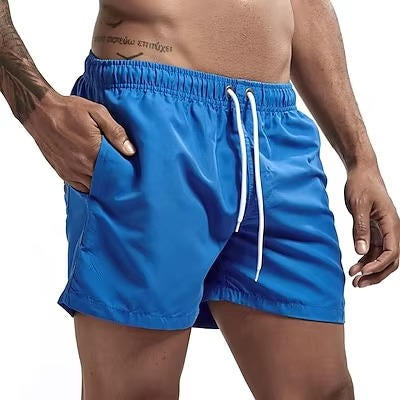 Amawinc Maillot De Bain Homme Séchage Rapide Gris Short De Bain Avec Cordon Confort Pour Plage Piscine