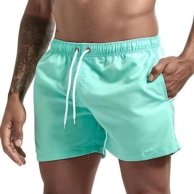 Amawinc Maillot De Bain Homme Séchage Rapide Gris Short De Bain Avec Cordon Confort Pour Plage Piscine