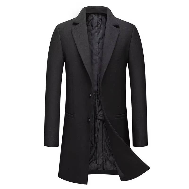Manteau Homme Camel En Mélange Laine À Simple Boutonnage Pour Hiver Habillé Ou Décontracté