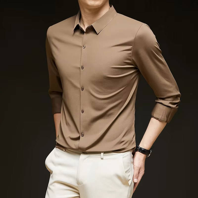 Chemise Homme Ultra Stretch Sans Pli Manches Longues Pour Confort Toute La Journée