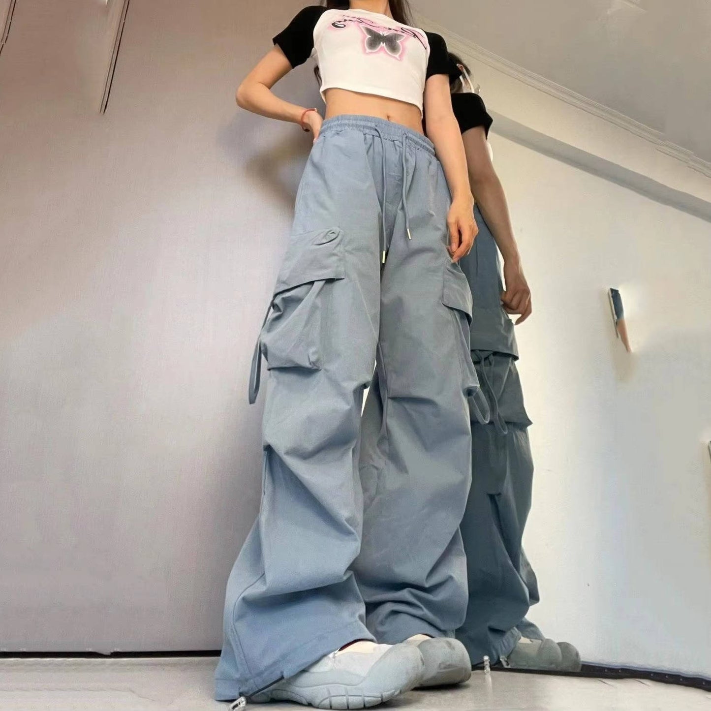 Amawinc Pantalon Baggy Pour Femme Avec Poches Cargo Confort Ultra Tout Au Long De La Journée Coupe Loose