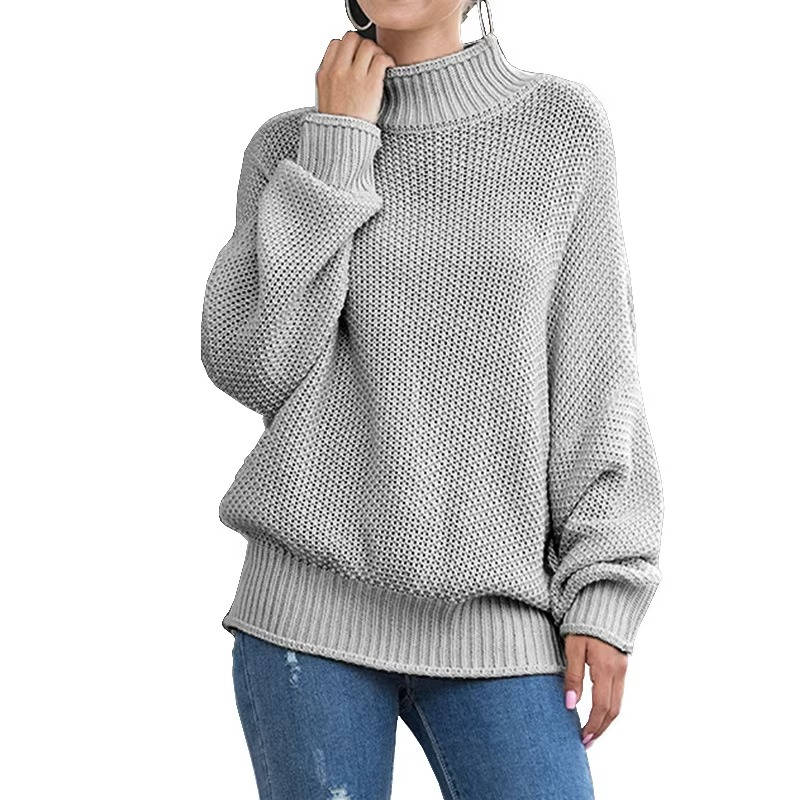Pull En Maille Pour Femme Col Roulé Confortable Et Décontracté Pour Le Quotidien