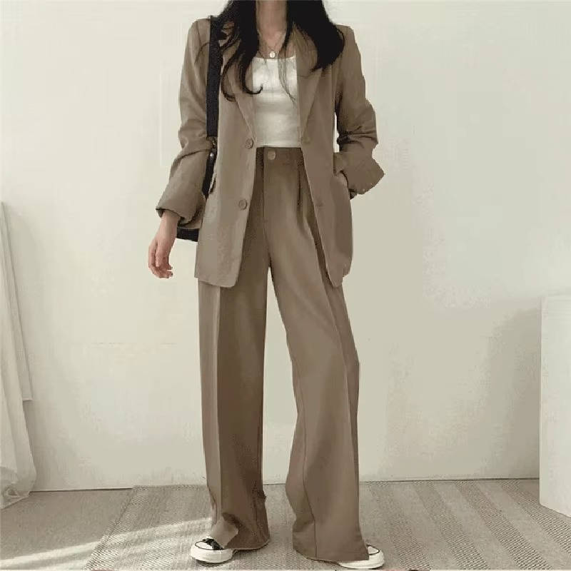 Ensemble Pantalon Et Blazer Décontracté Pour Femmes Amawinc À Deux Pièces Élégant Et Facile À Entretenir