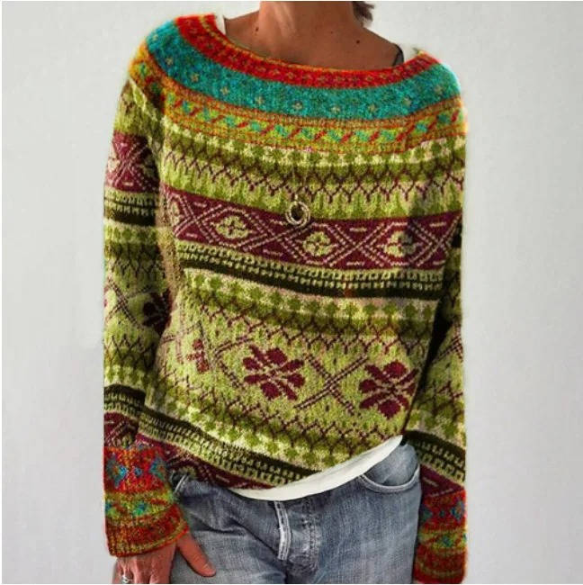 Pull En Laine Douce Pour Femmes Inspiré Nordique Motif Fair Isle Pour Confort Quotidien Chaleureux