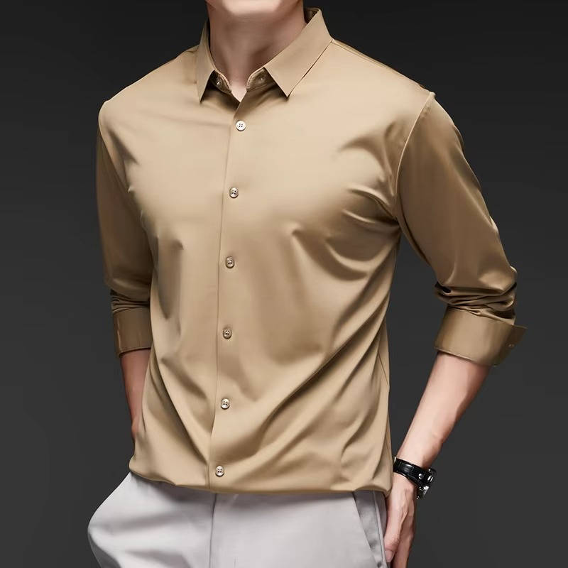 Chemise Homme Ultra Stretch Sans Pli Manches Longues Pour Confort Toute La Journée