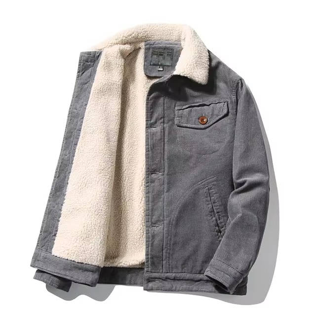 Veste Pour Homme Doublure Sherpa Chaude Manteau Hiver Décontracté Amawinc Quotidien