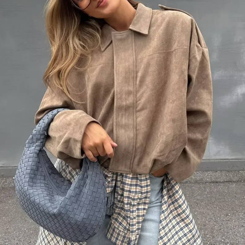 Veste Courte Pour Femme Avec Col Chic Et Polyvalente Pour Un Style Moderne De Jour Et De Nuit