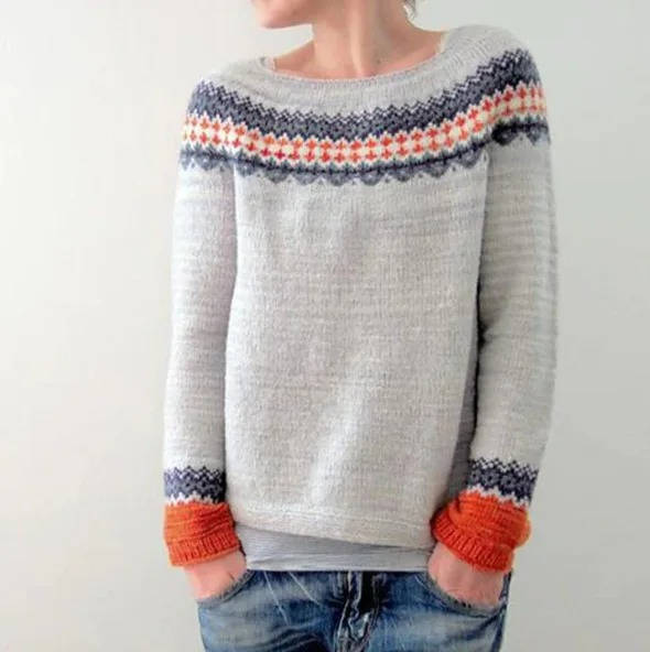 Pull En Laine Douce Pour Femmes Inspiré Nordique Motif Fair Isle Pour Confort Quotidien Chaleureux