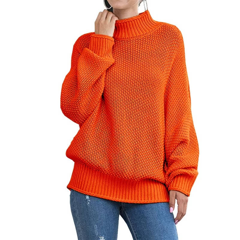 Pull En Maille Pour Femme Col Roulé Confortable Et Décontracté Pour Le Quotidien