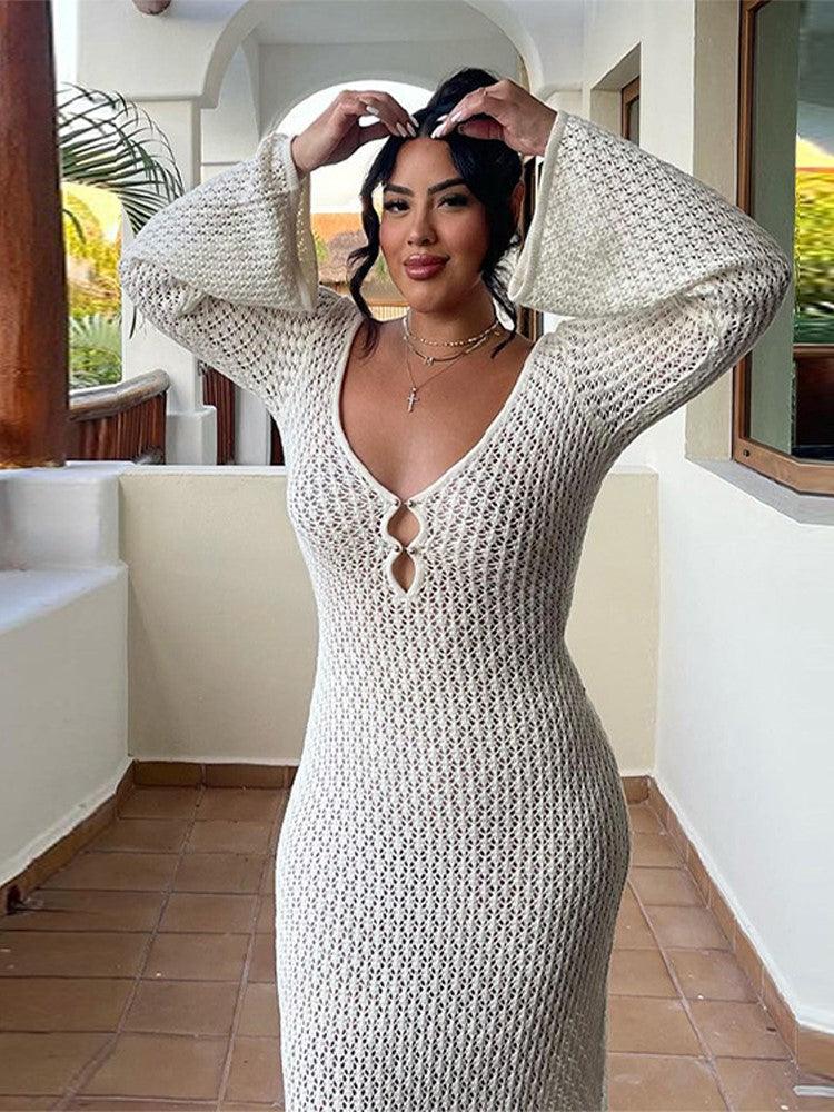 Robe Maxi Lena Séductrice Décolleté En V Profond Drapé Élégant Pour Soirées Mémorables