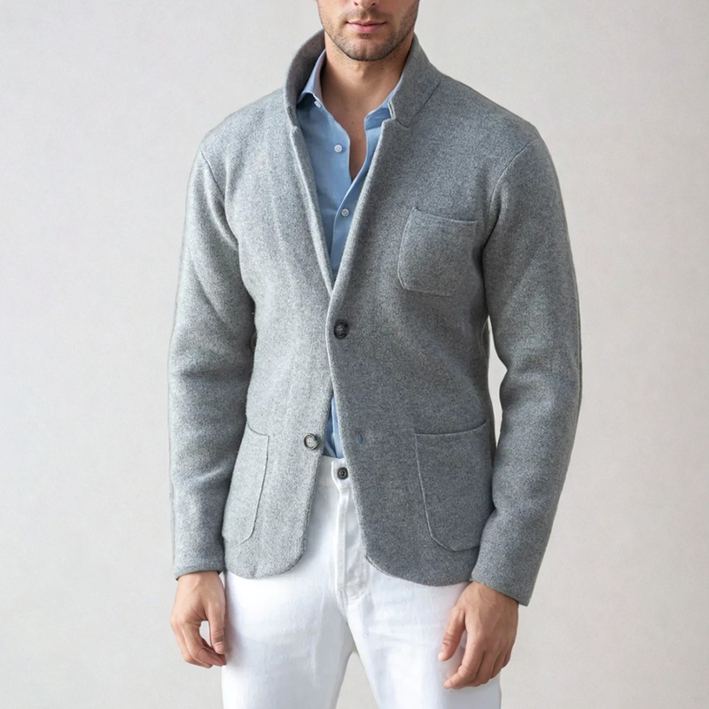 Cardigan Moderne Tricoté Pour Homme Inspiré Blazer Amawinc Jason Pour Bureau Et Week End