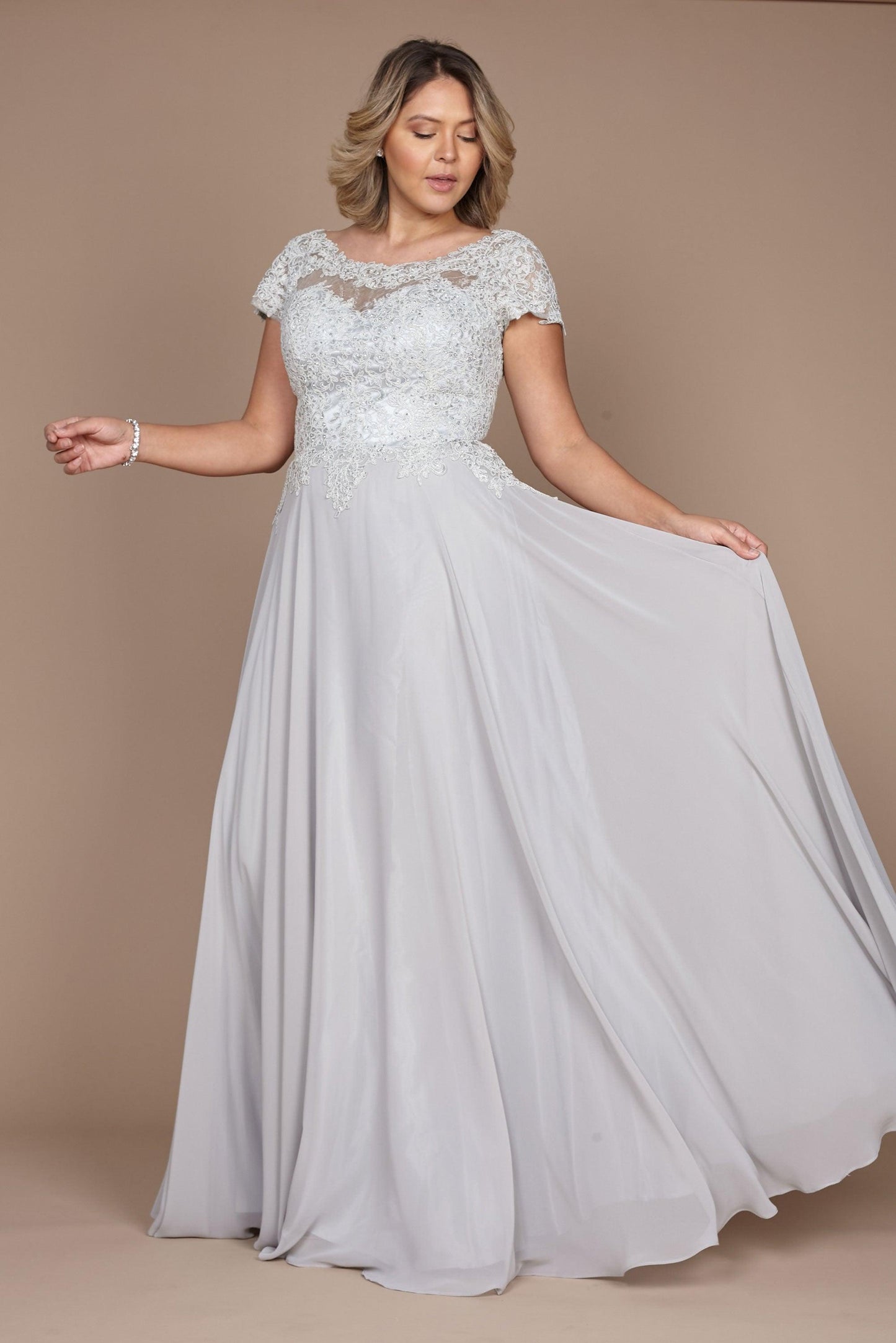 Robe De Soirée Longue À Manches Courtes Élégante Pour Mariages Réceptions Et Événements Black Tie Haut De Gamme