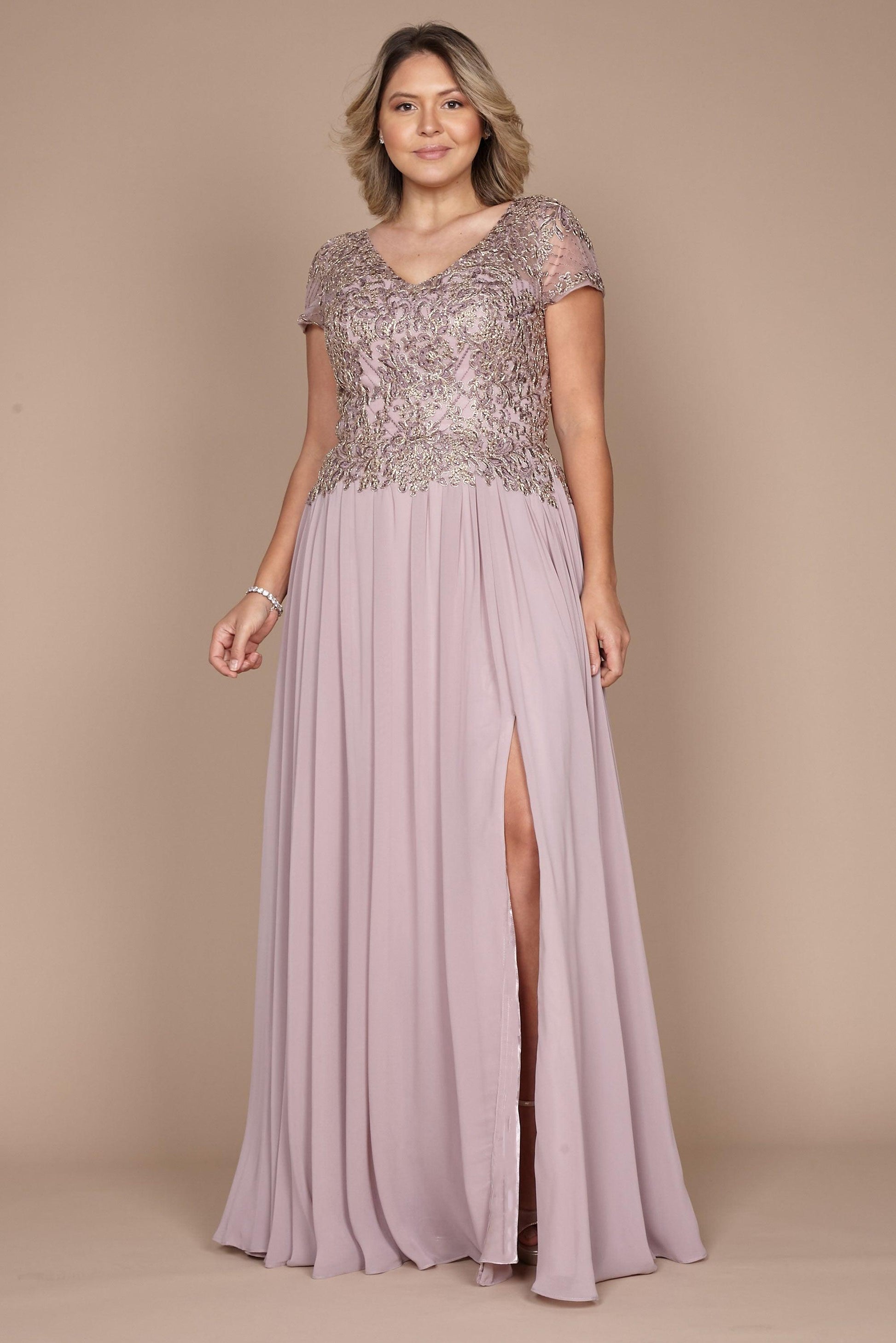 Short Sleeve Formal Mother of The Bride Dress Sale - Amawinc