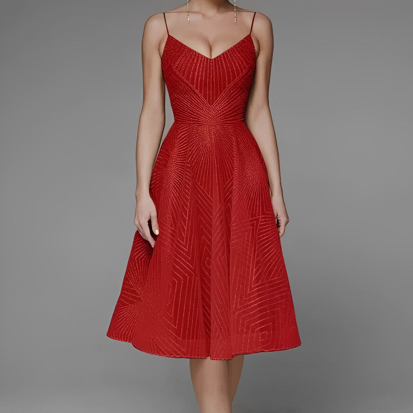 Klassisch-elegantes Abendkleid mit symmetrischem Schnitt