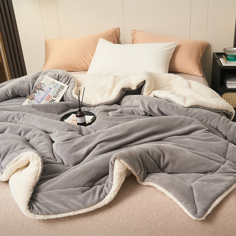 Jeté En Sherpa Doux Et Flanelle Deux Faces Pour Un Confort Ultra Doux Et Chaud Pour Votre Maison