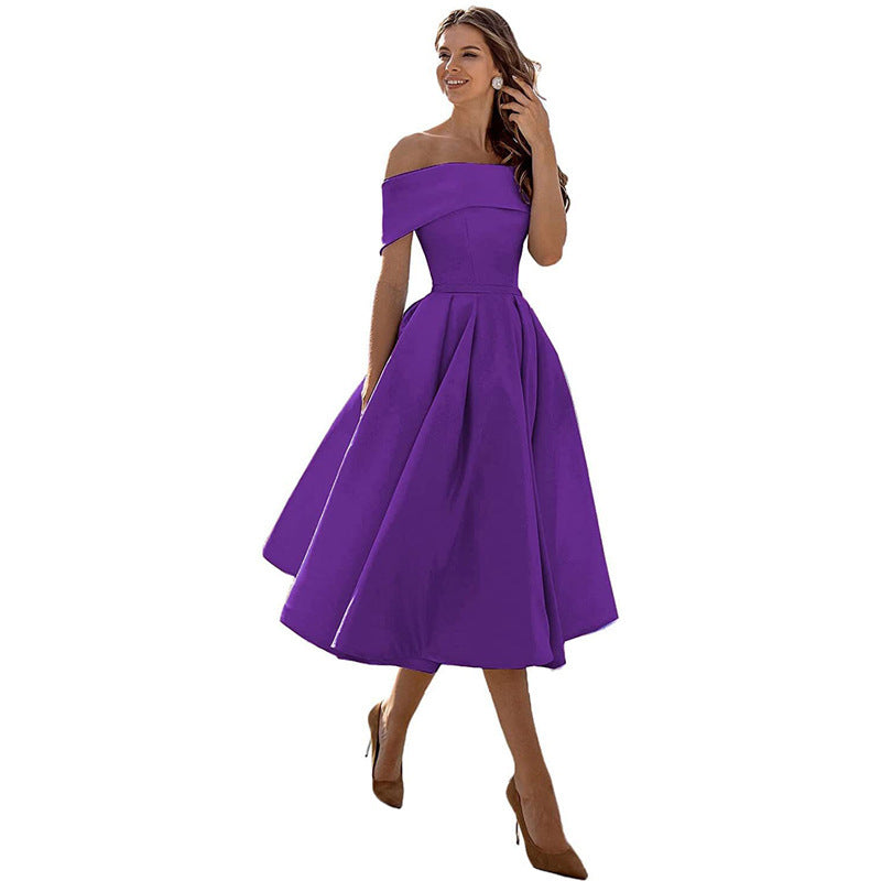 Satin-Partykleid von Fudus: modisch, lässig, trägerlos