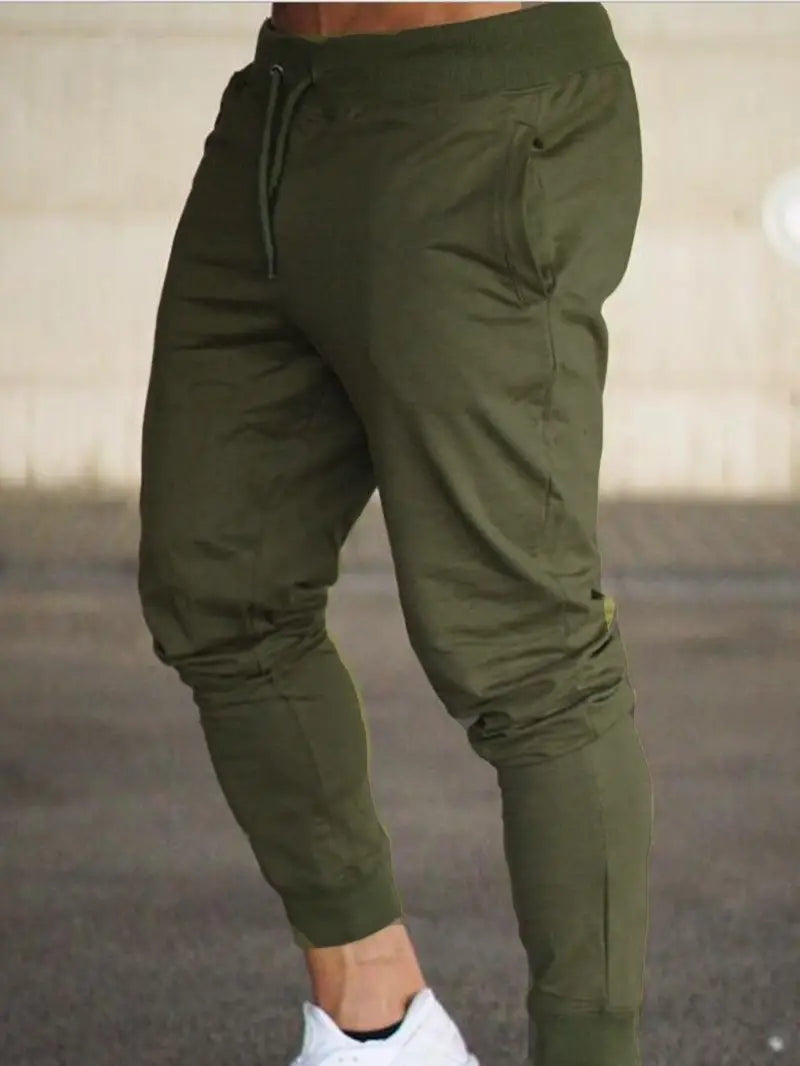 Pantalon Jogger Homme Décontracté Avec Cordon À Taille Élastique Pour Détente Sport Vie Quotidienne