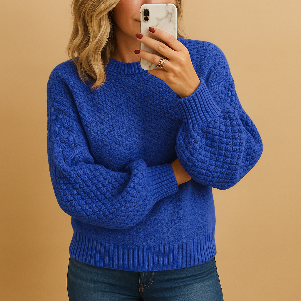 Pull Tricot Texturé Hiver Pour Femme Nicole Confort Chaleur et Style Quotidien Chic Doux