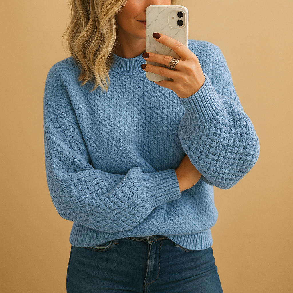 Pull Tricot Texturé Hiver Pour Femme Nicole Confort Chaleur et Style Quotidien Chic Doux
