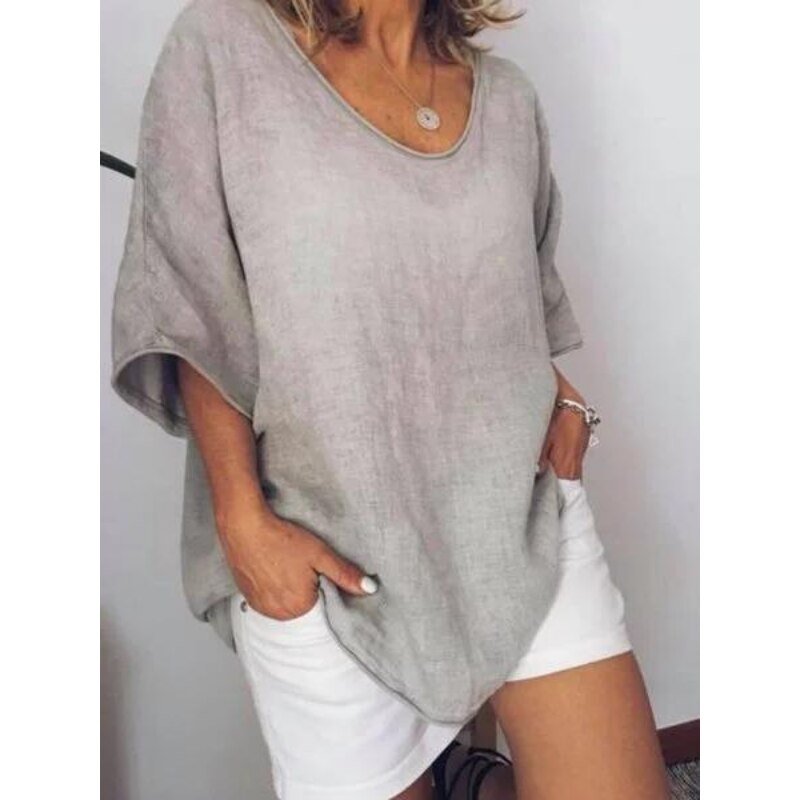 T Shirt Femme Décontracté Manches Courtes Léger et Respirant Confort Quotidien Nordic Flair