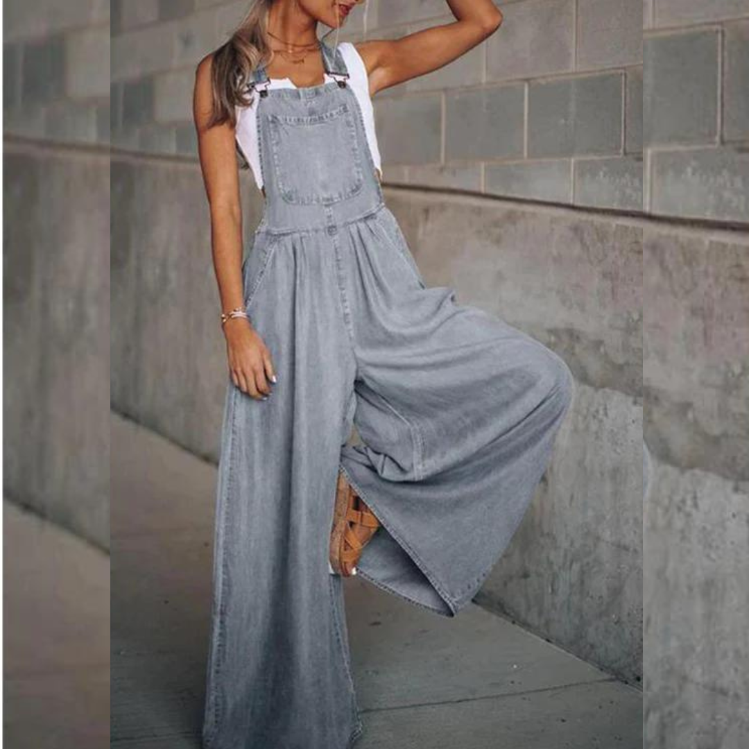 Combinaison En Denim Pour Femme Eliza Amawinc Confort Décontracté Et Polyvalente Pour Journées Chargées