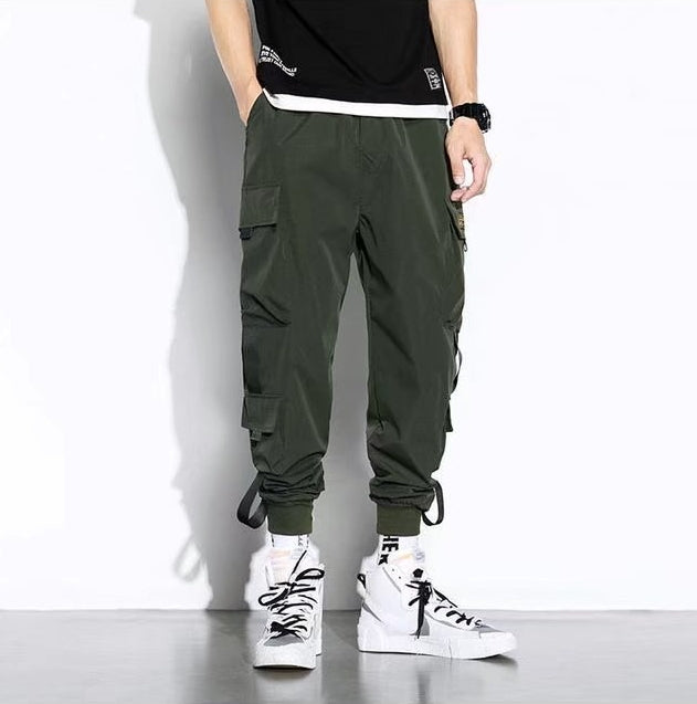 Pantalon Cargo Homme Oversize Couleur Unie Grandes Poches Pour Activités Extérieures Et Décontracté