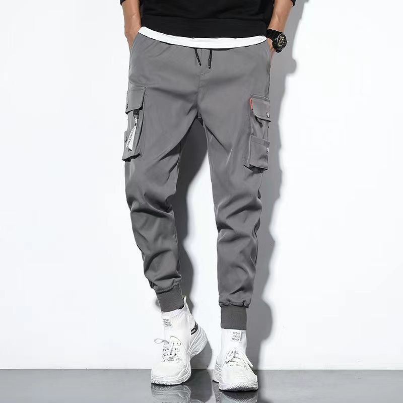 Pantalon Cargo Homme Oversize Couleur Unie Grandes Poches Pour Activités Extérieures Et Décontracté