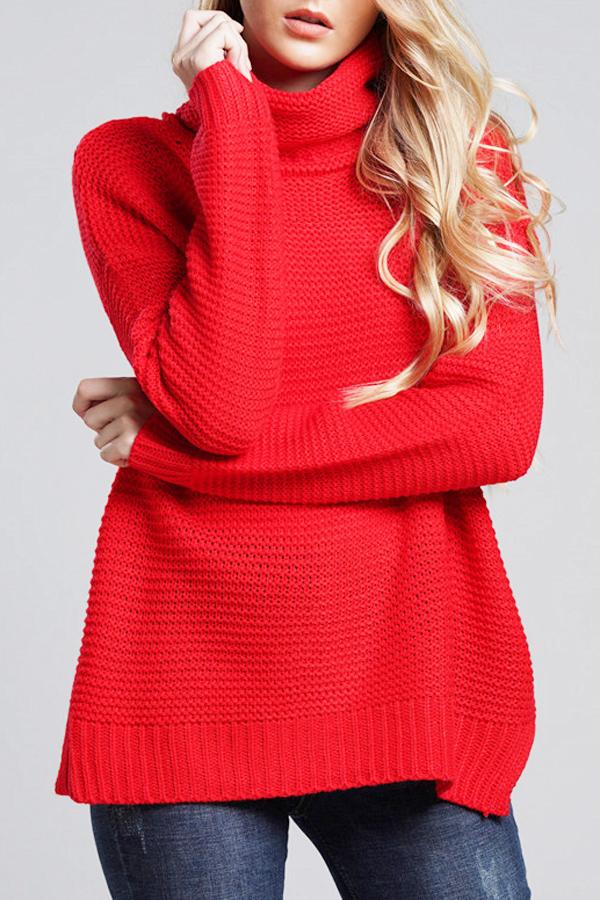 Pull Col Roulé Femme Maille Épaisse Oversize Nordisk-Flair Avec Ourlet Et Poignets Côtelés