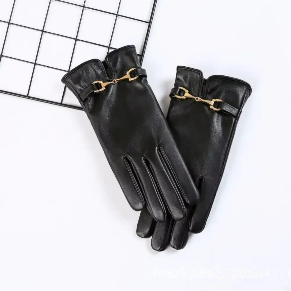 Gants Stella En Faux Cuir Avec Doublure Velours Imperméables Au Vent Pour Femmes Et Confortables