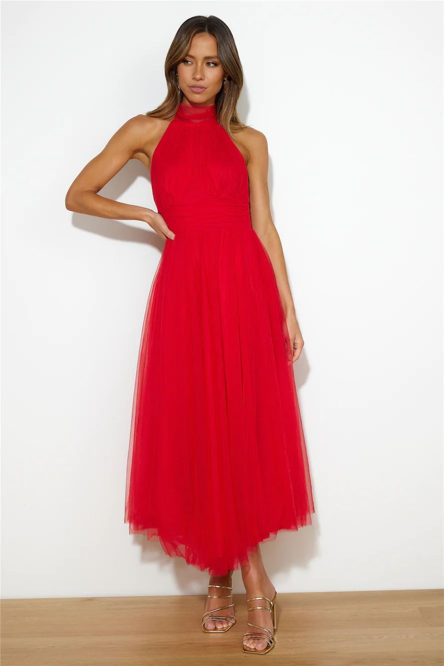 Damen-Kleid von Fudus mit Rollkragen aus Mesh, hängend